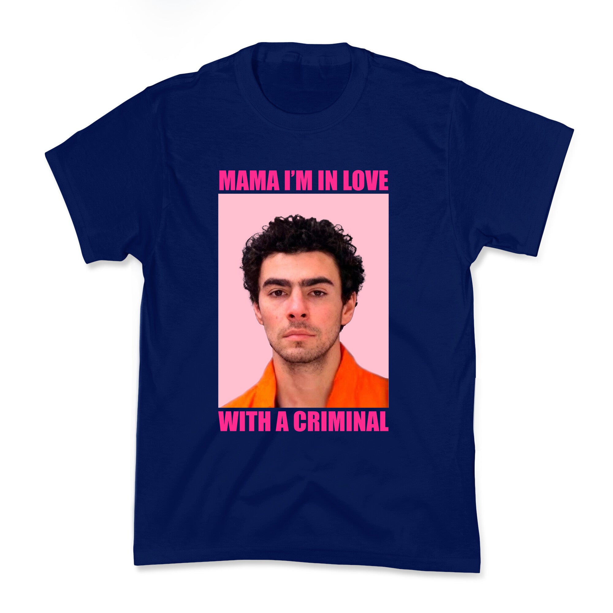 Luigi Mangione Mama Im In Love With A Criminal Valentines Day Kids Tee